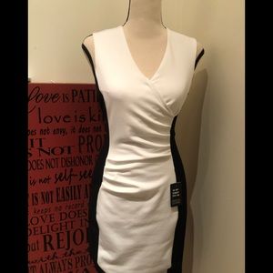 Express NWT Black White Fitted Dress size 0